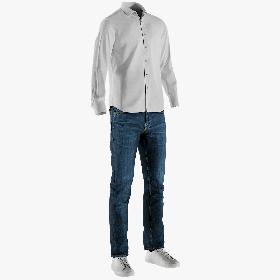 3D Men's Jeans with Shirt and Shoes 13